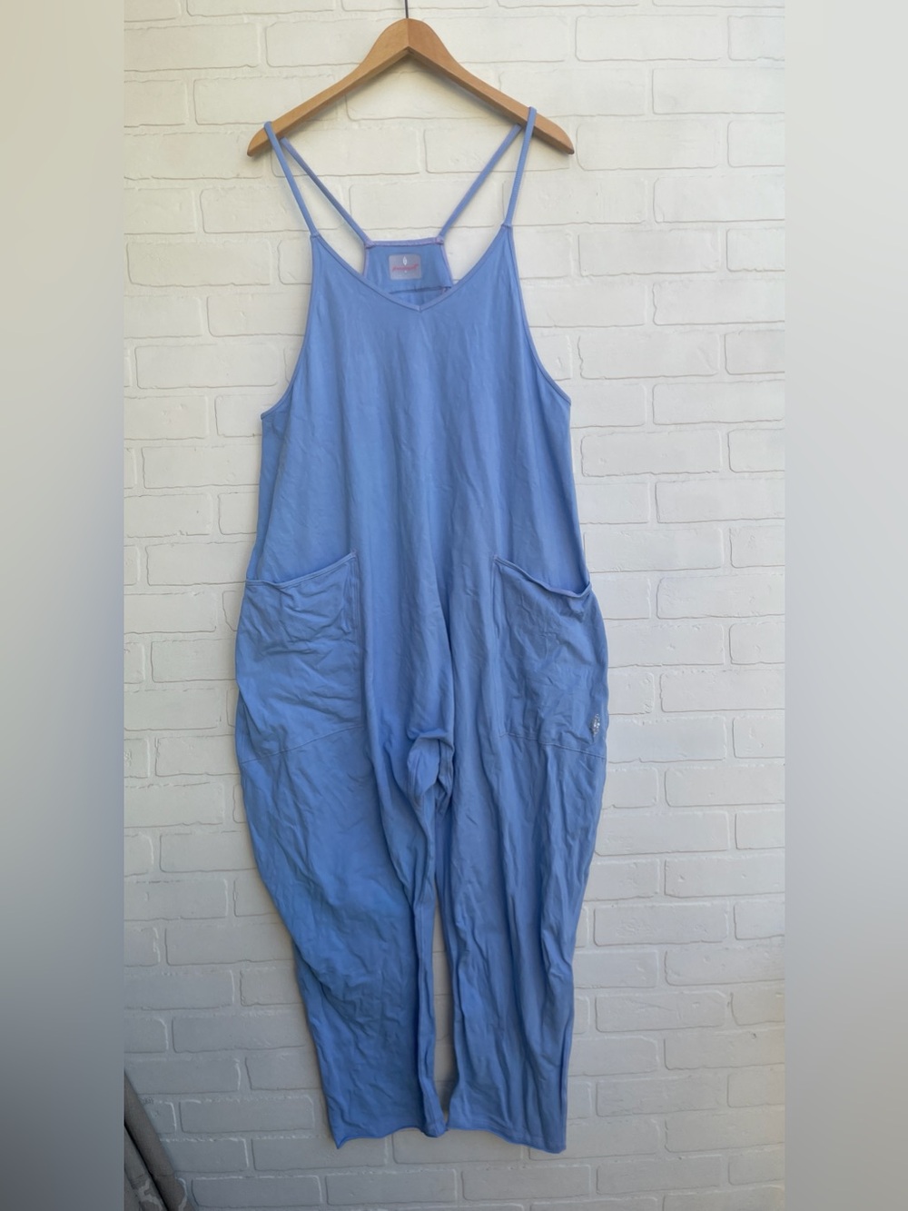 Free people movement Blue hot shot Women's Cotton Jumpsuit with Pockets